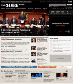 IlSole24ore.com je dalším webem z dílny Garcia Interactive. Poznáváte rukopis? 