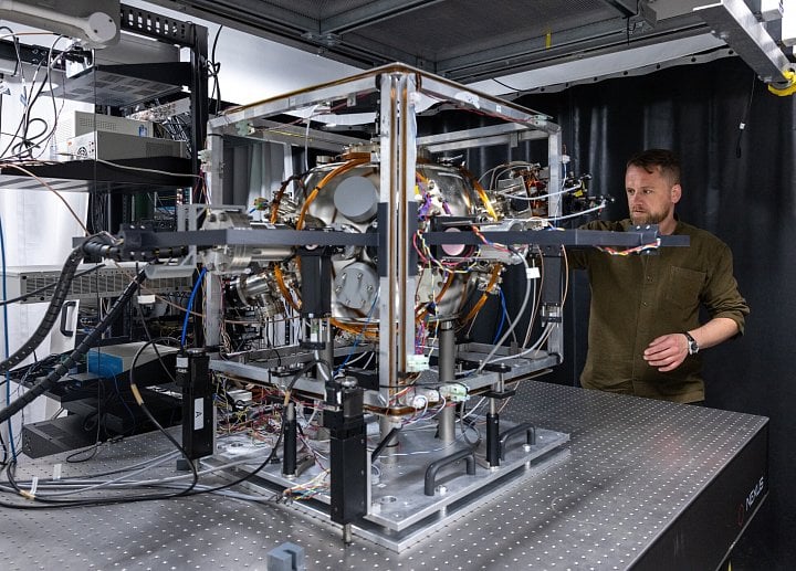 Autor: Imperial College London Kvantový akcelerometr