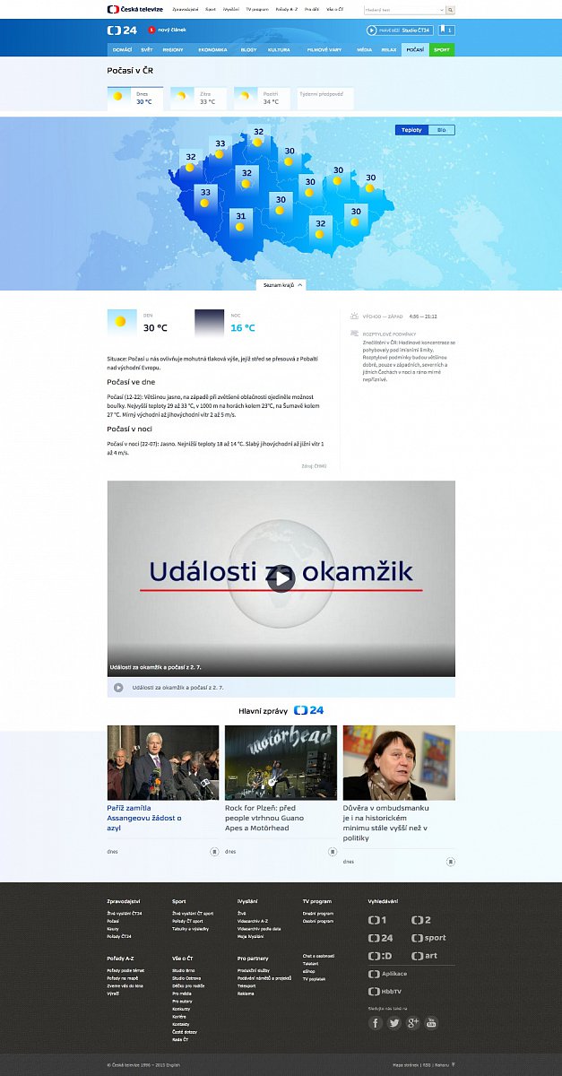 Nová podoba zpravodajského webu ČT 24