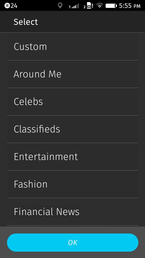 Vytváření Smart Collection, na výběr je vyrobit vlastní a nebo vybrat některou z mnohá předdefinovaných.