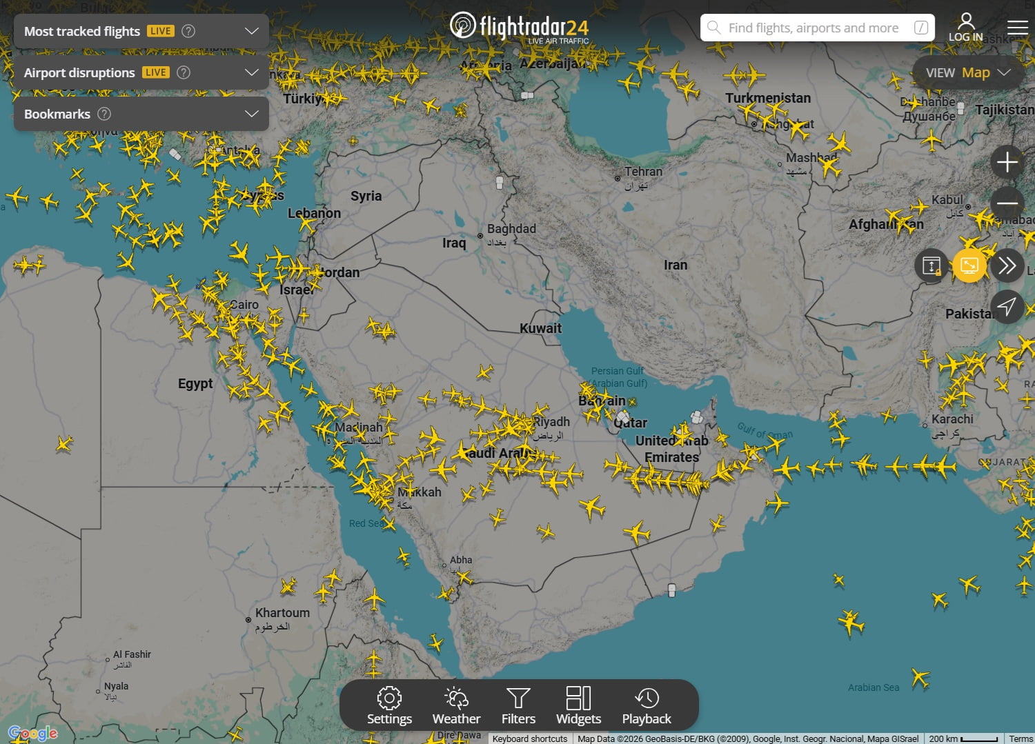 Několik zemí na Blízkém východě uzavřelo svůj vzdušný prostor