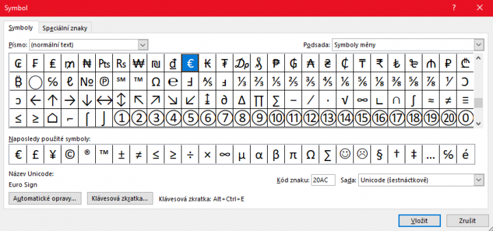 Symboly ve Wordu