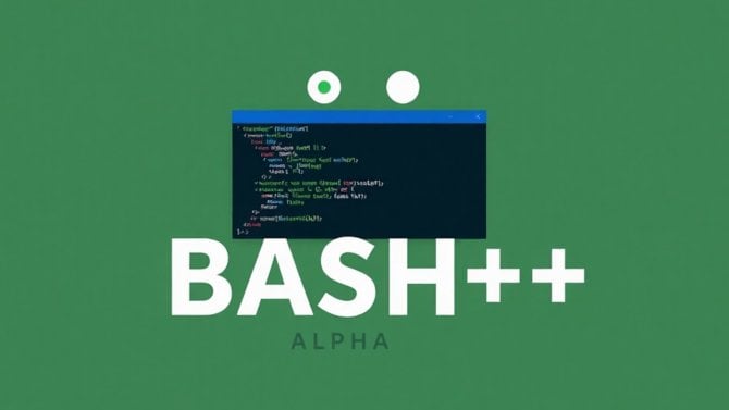 Vyšel Bash++ 1.0.0alpha s vestavěným IDE, webovým frameworkem a AI