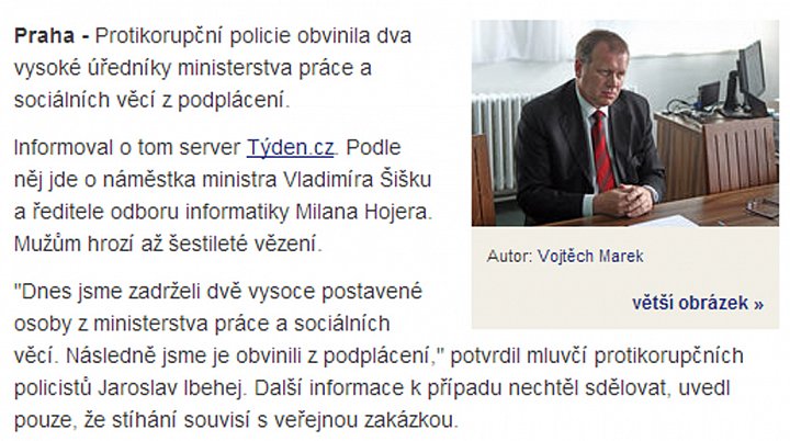 Redaktoři Aktuálně.cz aktivní odkaz do textu vložili, nachází se hned v druhém odstavci zprávy.