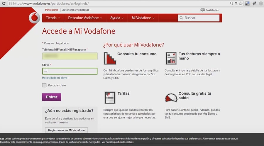Vodafone Španělsko - spuštění služby