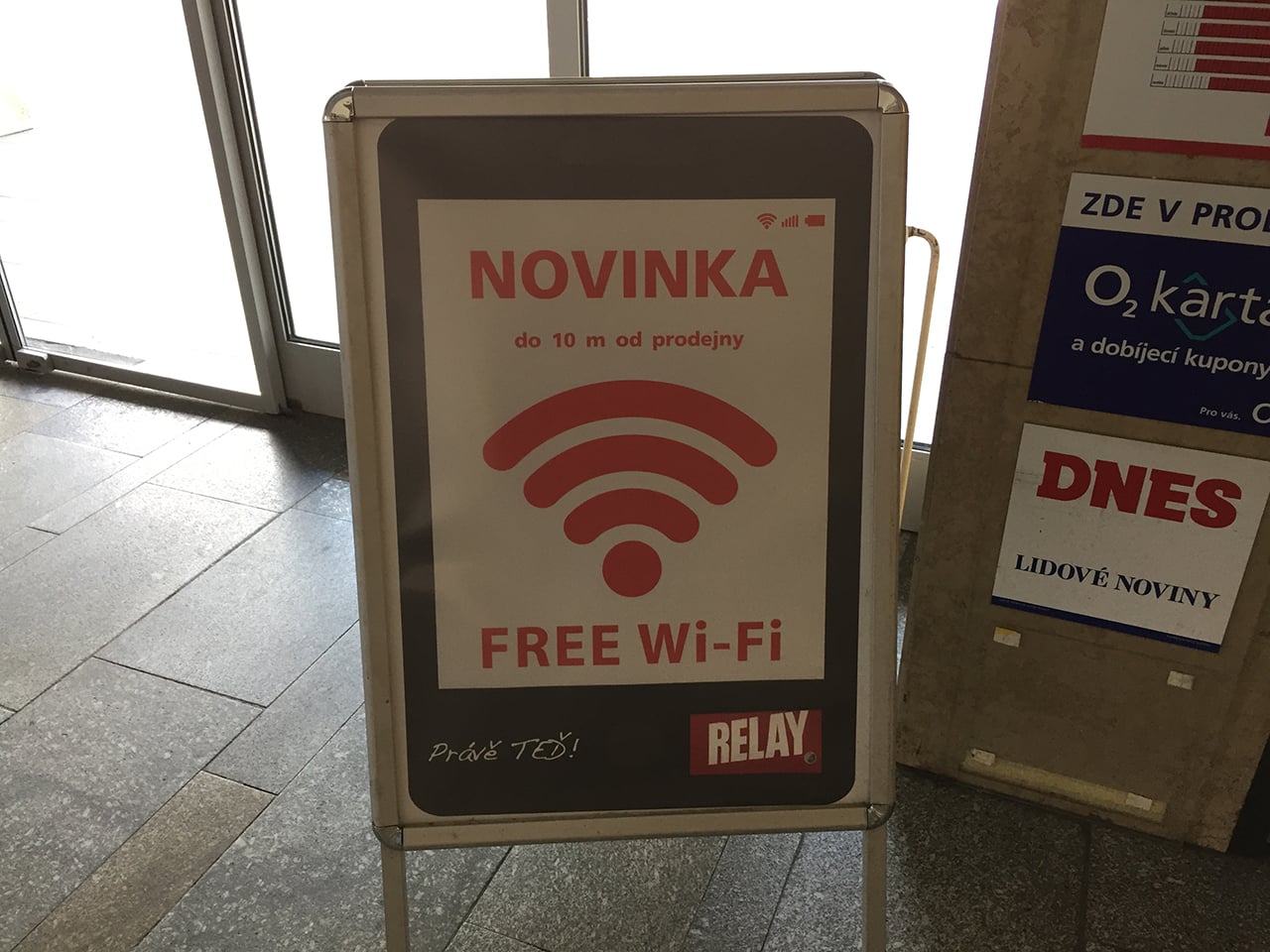 Wi-Fi zdarma v trafikách Relay