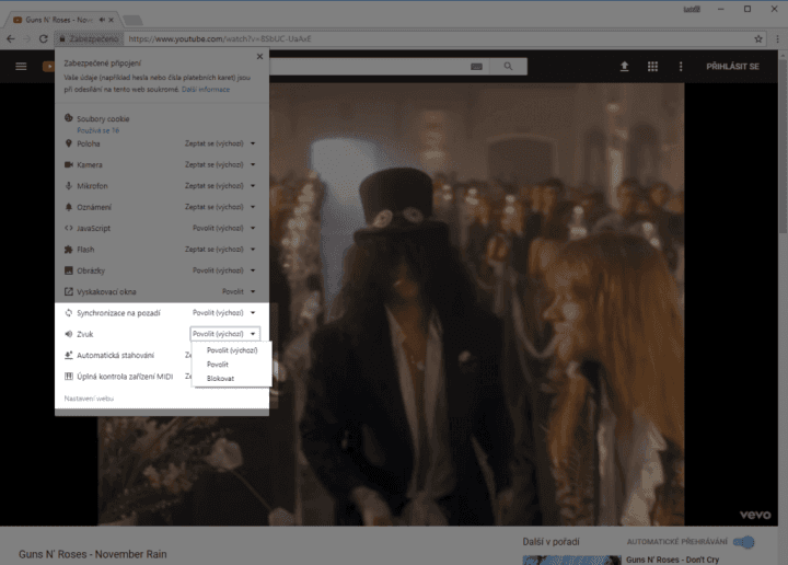 Chrome 53 vám dovolí na jednotlivých stránkách zablokovat zvuk