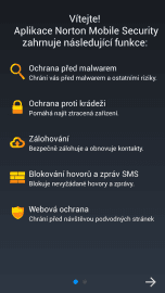 Na úvod vám aplikace představí své funkce a nabídne přihlášení