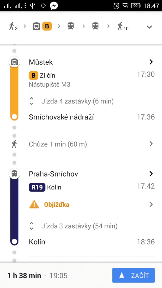 Nová data o veřejné dopravě v Google Maps