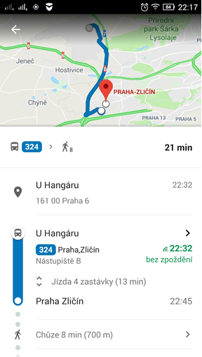Nová data o veřejné dopravě v Google Maps
