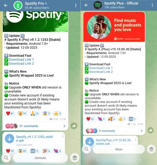 Autor: Doctor Web Screenshot aplikace z telegramu
