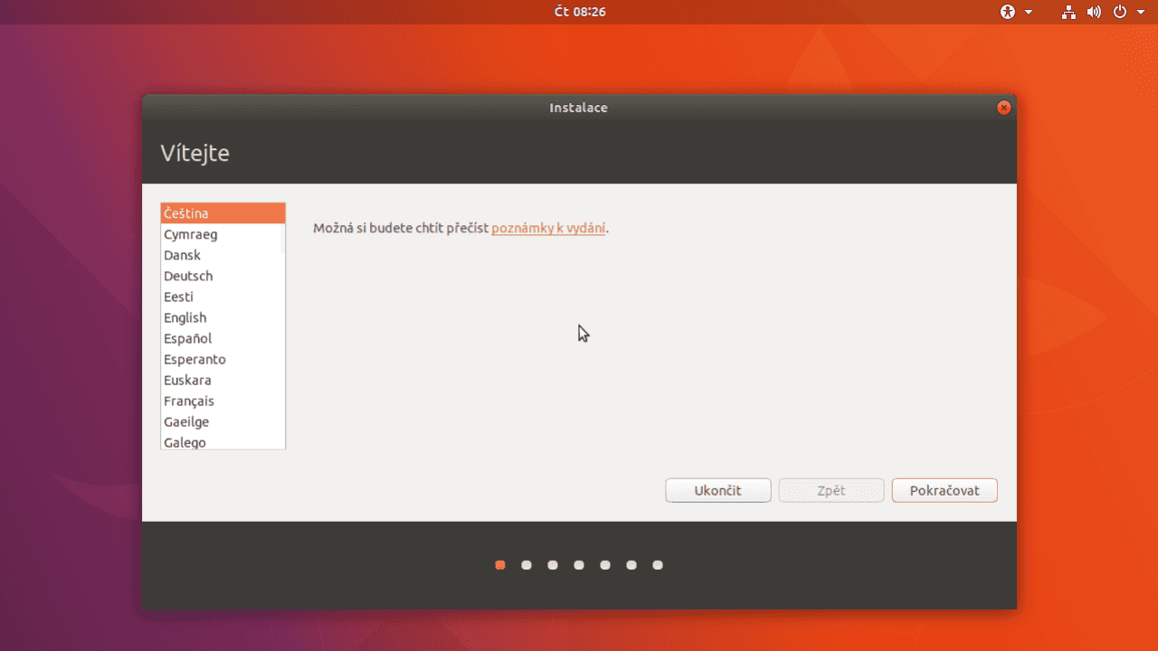 Ubuntu 17.10 Artful Aardvark (Instalace)
