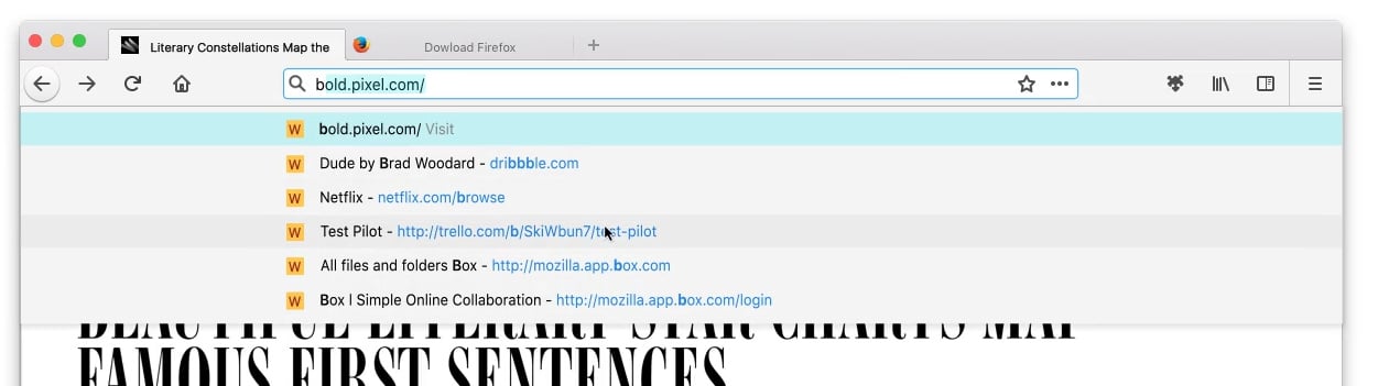 Upravena bude také práce s adresním řádkem. Všechny změny by měly přijít na podzim s Firefoxem 57.