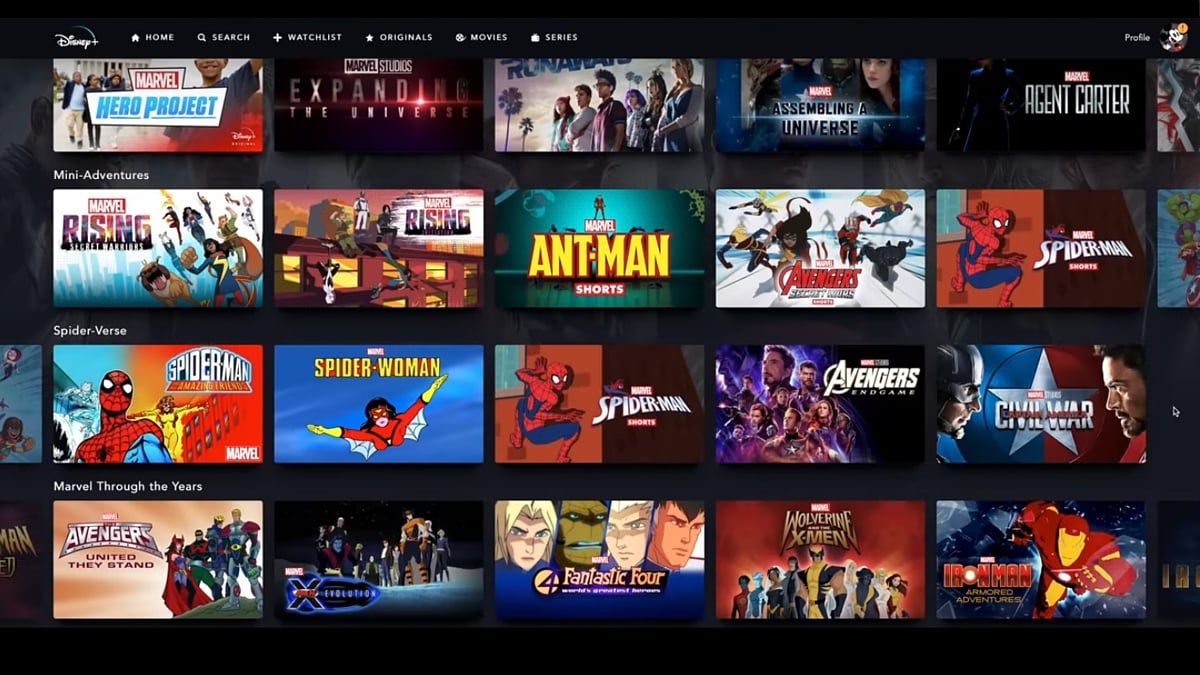 Produkce Marvel v Disney+