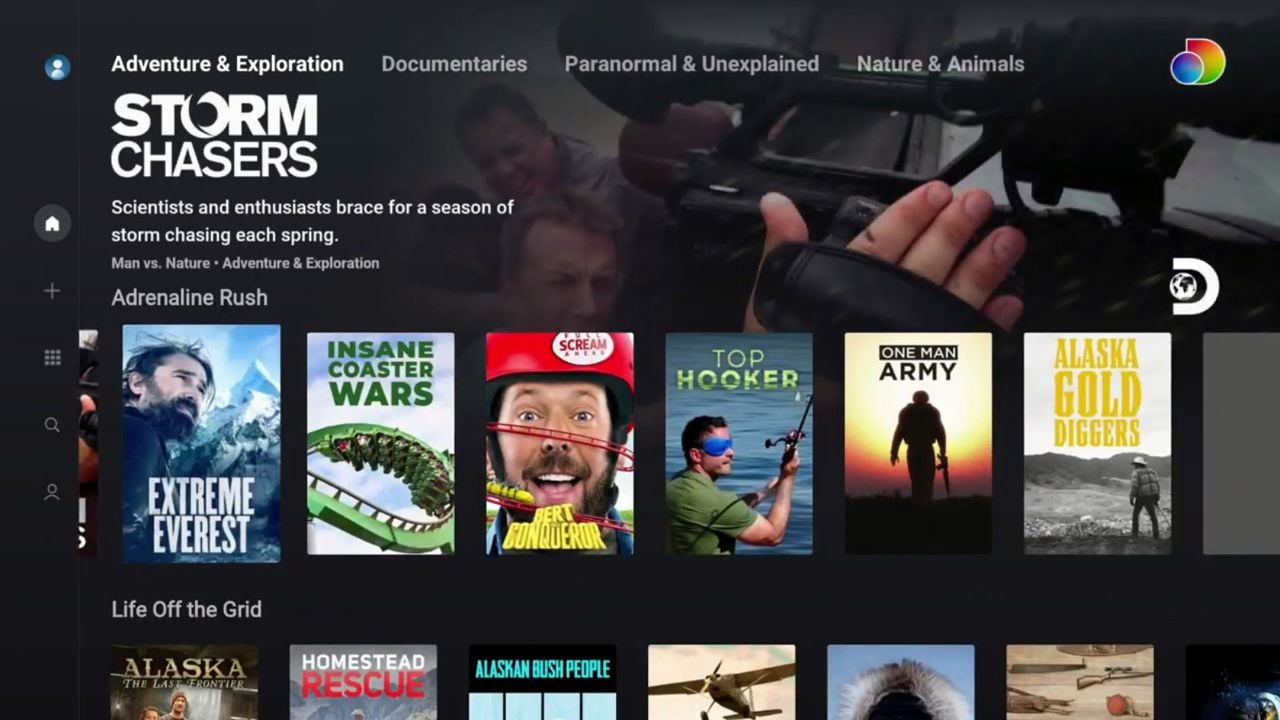 Služba Discovery+ (standardní aplikace)