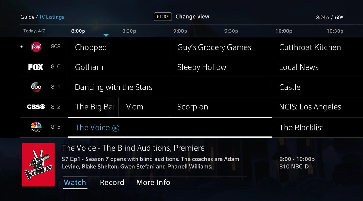 EPG a práce s nahrávkami