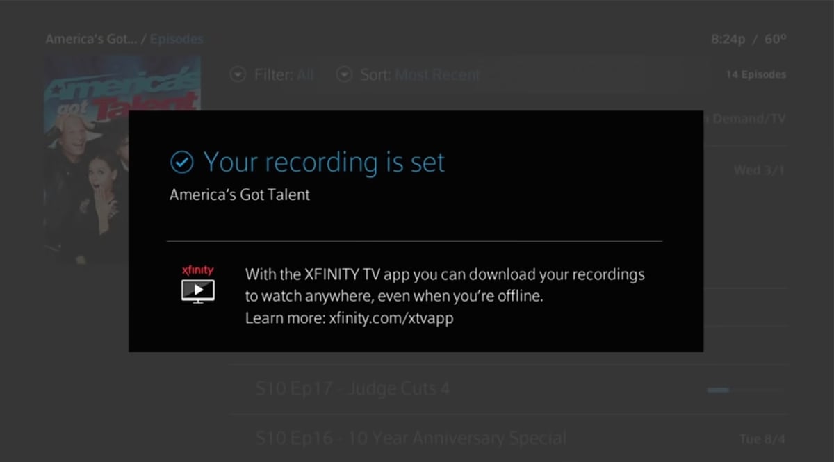 EPG a práce s nahrávkami