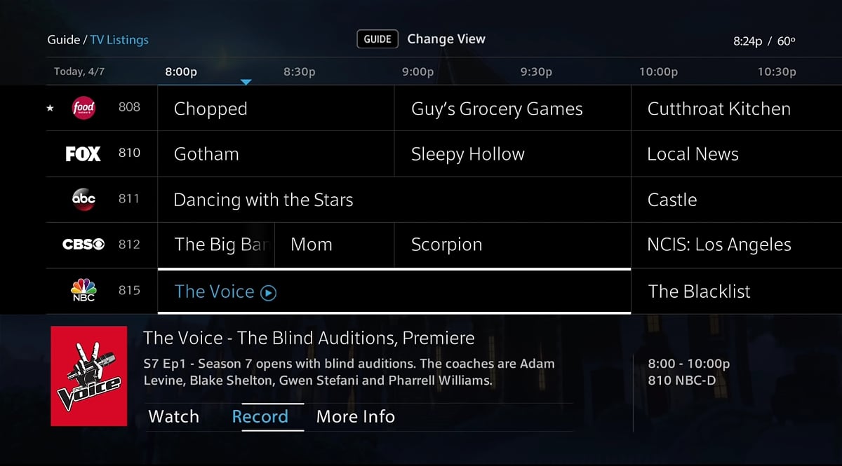 EPG a práce s nahrávkami
