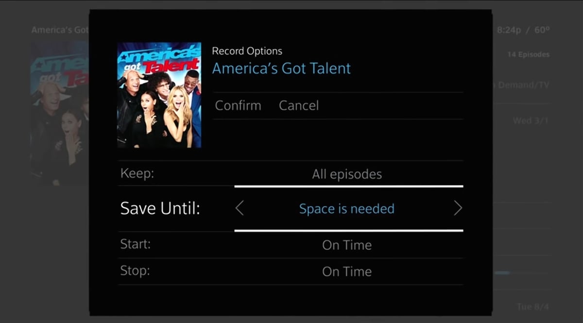 EPG a práce s nahrávkami