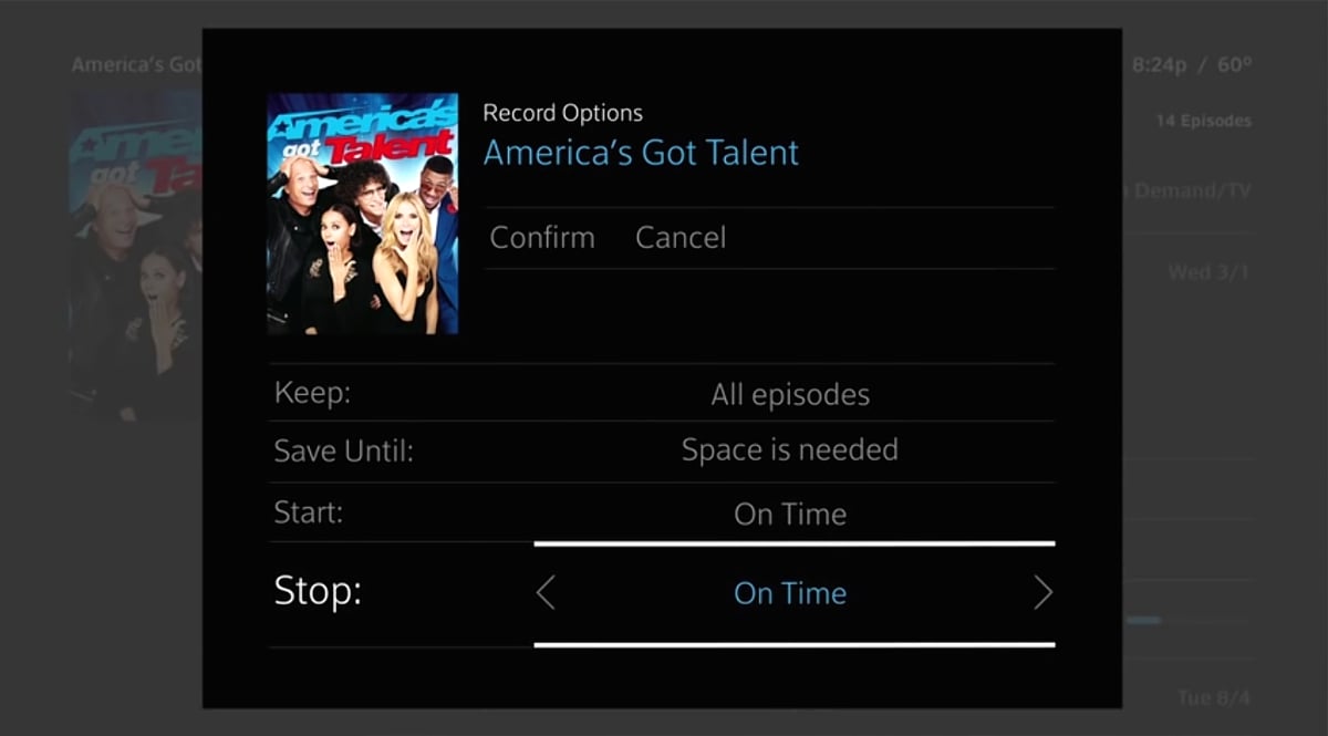 EPG a práce s nahrávkami