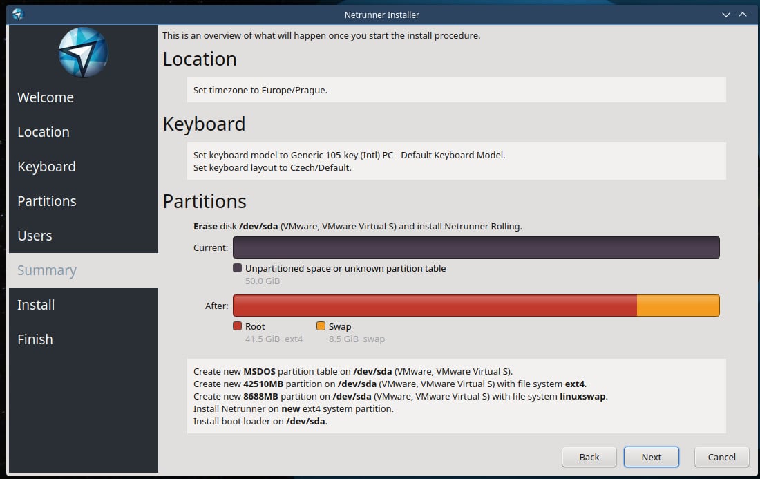 Instalace Netrunner Rolling