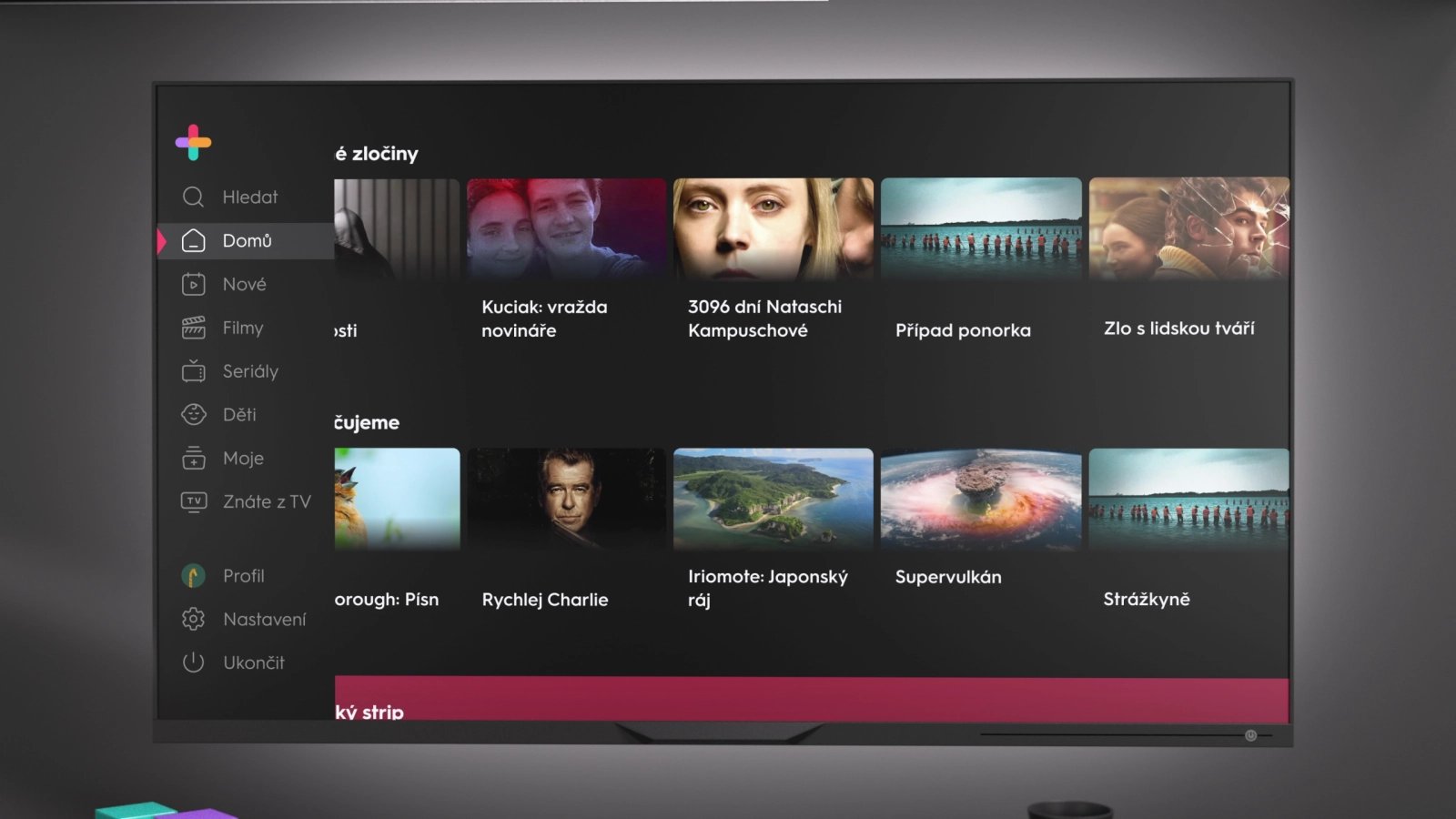 Uživatelské prostředí Prima+, podzim 2024