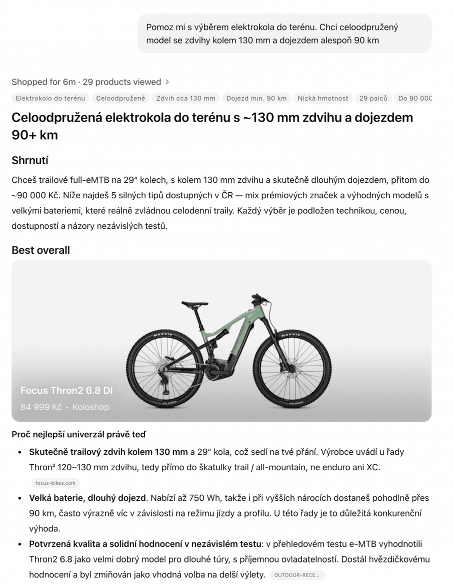 Screenshot ChatGPT Shopping