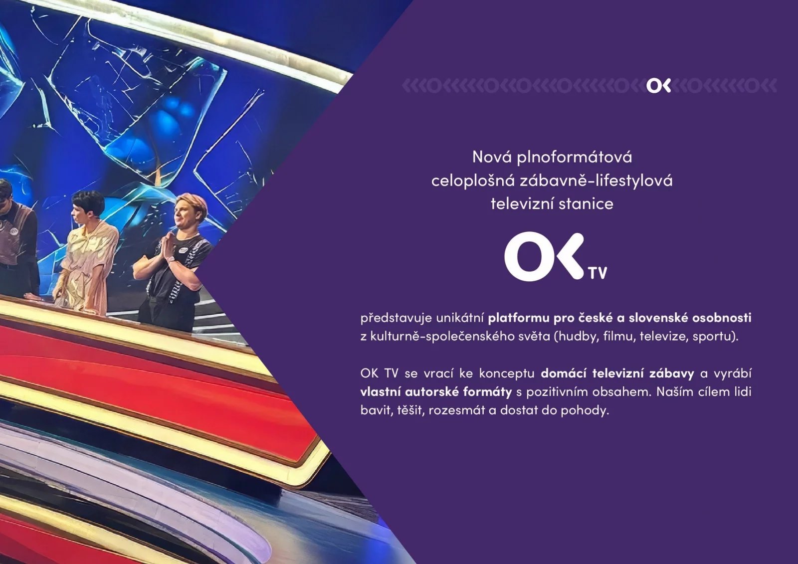 Televize OK TV - pořady a moderátoři