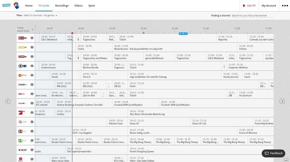 Swisscom TV Air - TV Guide