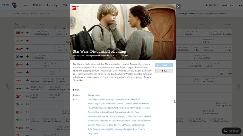 Swisscom TV Air - TV Guide