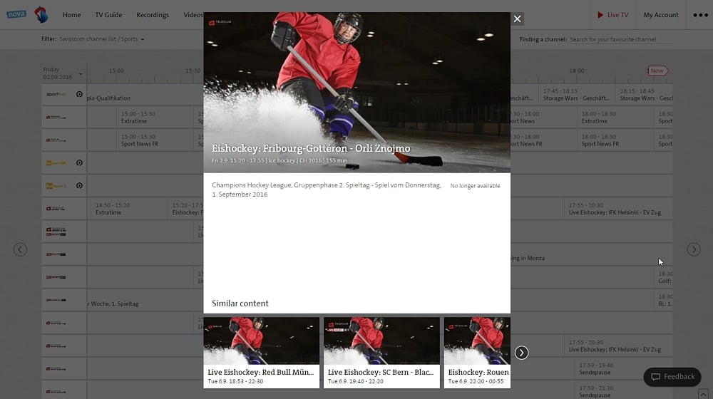 Swisscom TV Air - TV Guide
