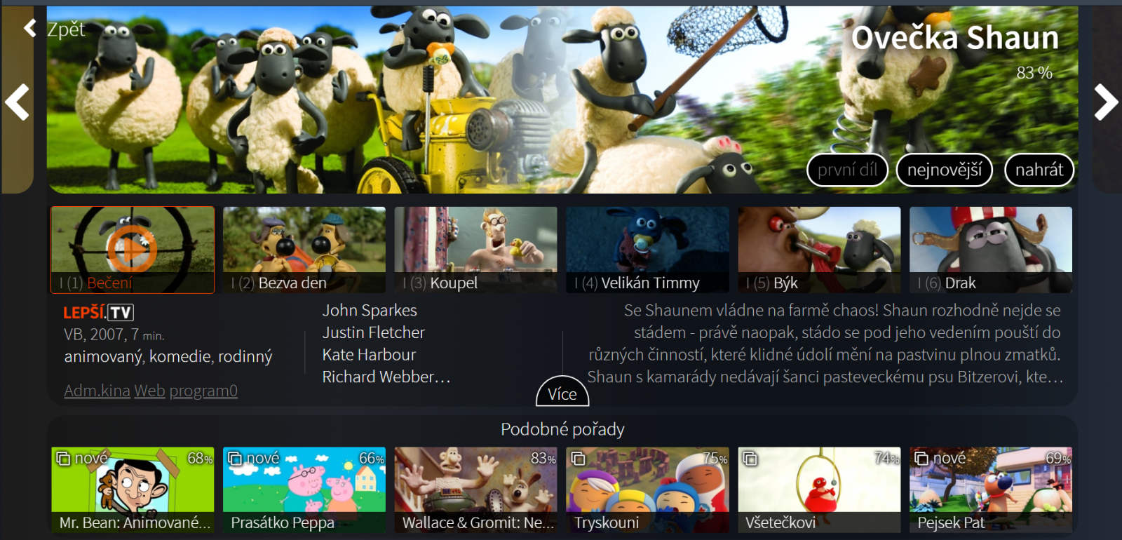 Videotéka Kids OD ve službě Lepší.TV
