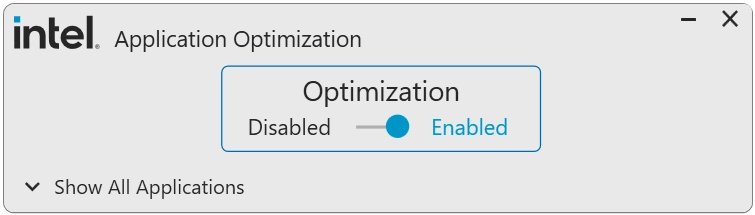Aplikace Intel Application Optimization