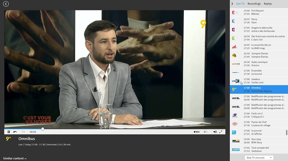 Swisscom TV Air - francouzské programy