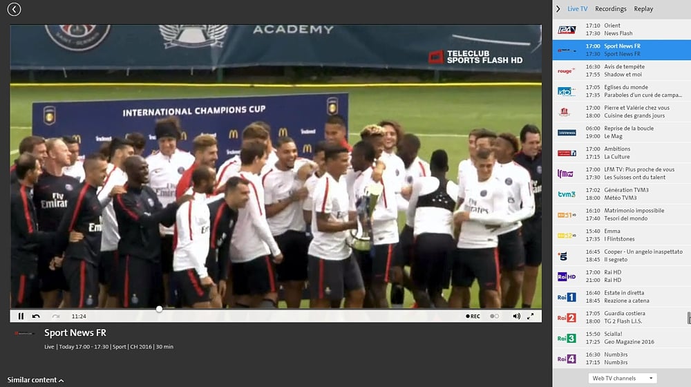 Swisscom TV Air - francouzské programy