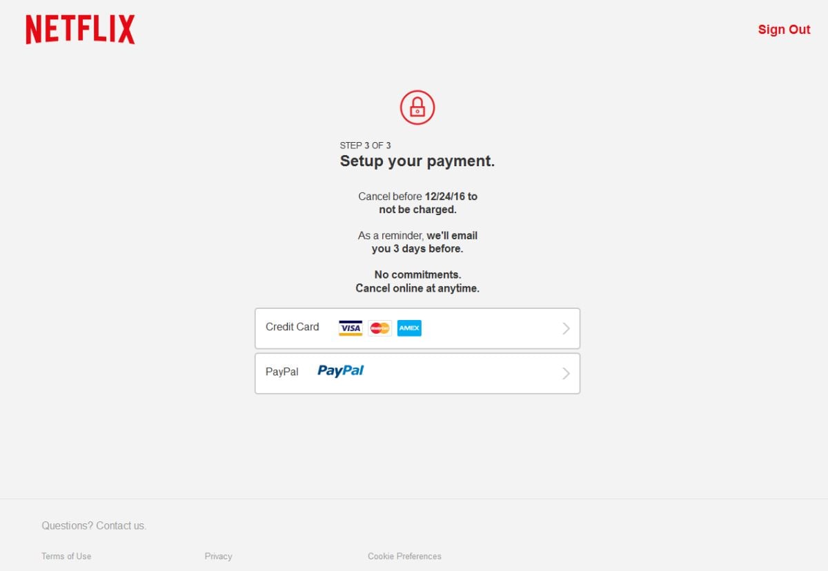 ...vzápětí odeslán opět na obrazovku se zadáním platby.