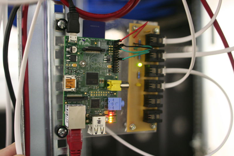 Raspberry Pi pro měření teplot v jednotlivých rozvaděčích.