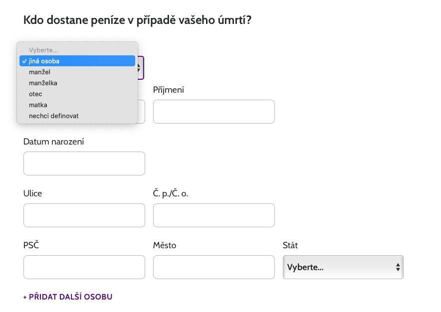 Určení oprávněné osoby, buď vztahem, nebo konkrétně. (12/2020)