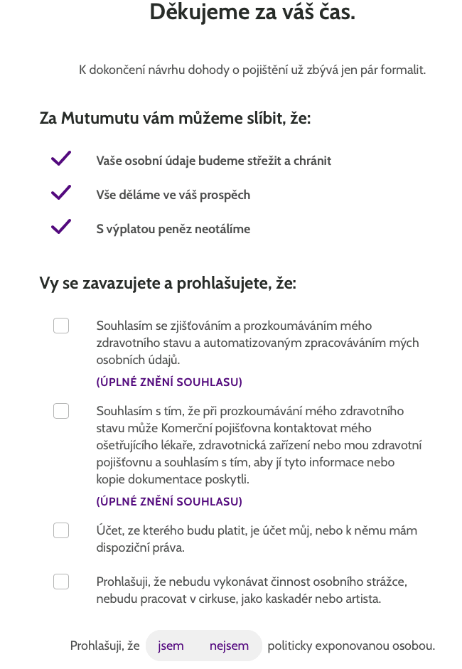 Pojišťovna si může vyžádat výpis z vaší zdravotní dokumentace. (12/2020)