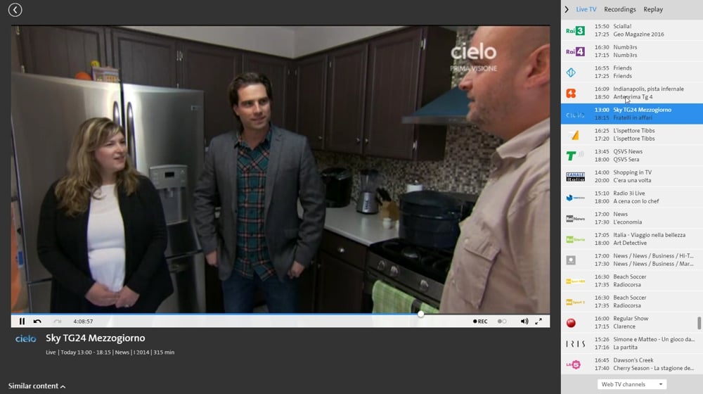Swisscom TV Air - italské programy