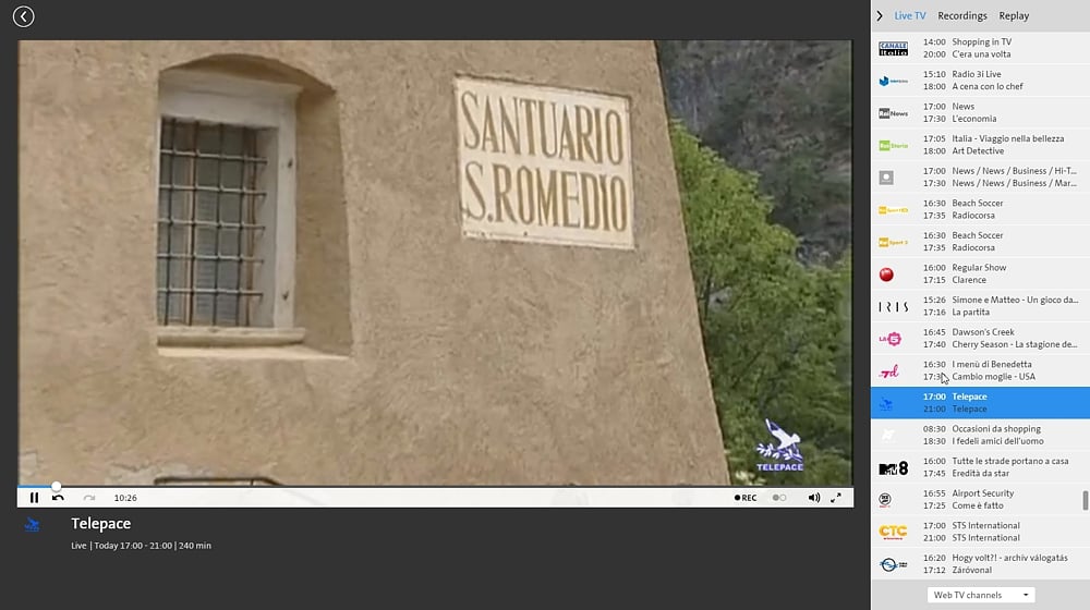 Swisscom TV Air - italské programy