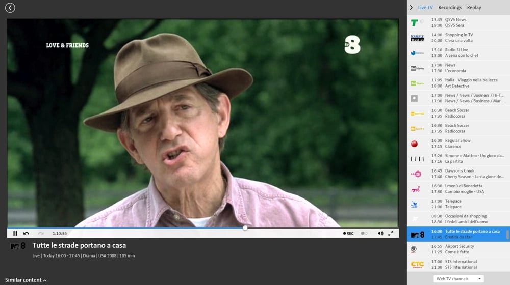 Swisscom TV Air - italské programy