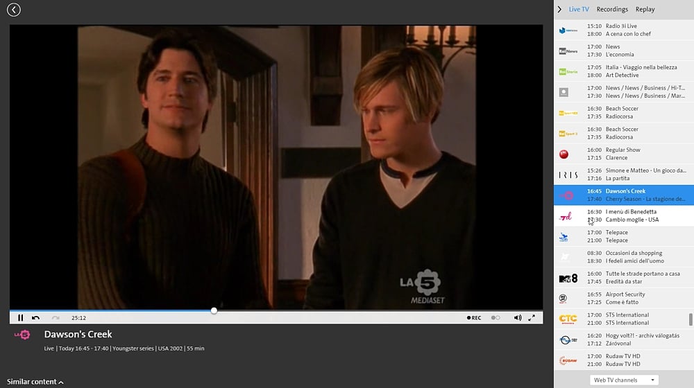 Swisscom TV Air - italské programy