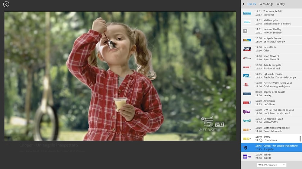 Swisscom TV Air - italské programy