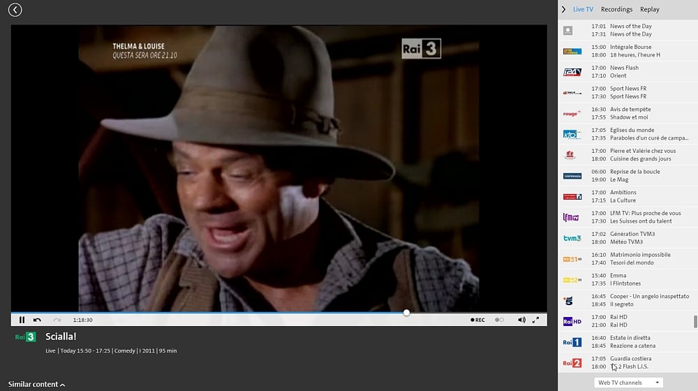 Swisscom TV Air - italské programy