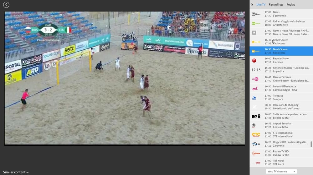 Swisscom TV Air - italské programy