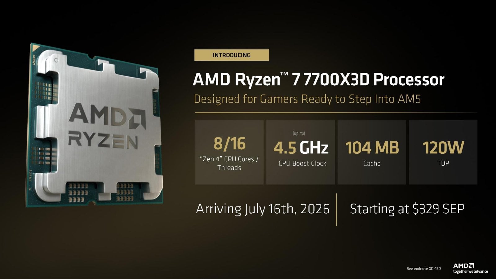 AMD Ryzen 7 7700X3D - specifikace