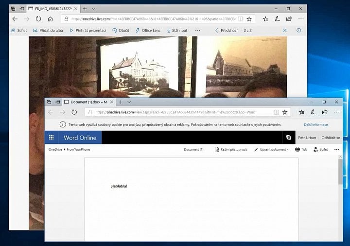 Fotky nebo dokumenty se na počítači otevřou v prohlížeči
