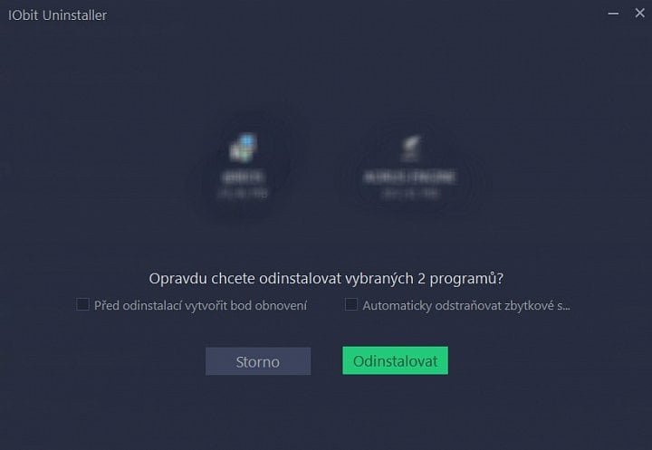 Odinstalace více programů 2. část