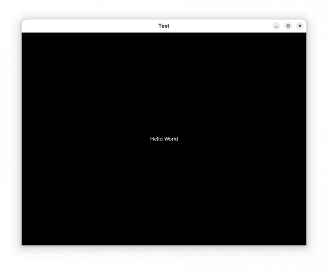 Obrázek 7: Okno s jediným textovým návěštím.